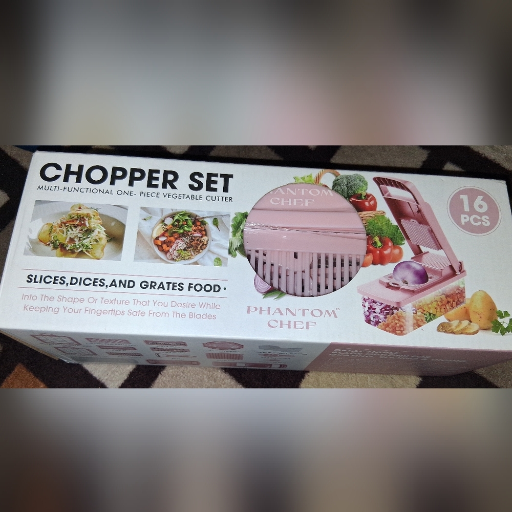 Pink Vegetable Cutter - 11-Piece Chopper Set PLANTOM CHEF